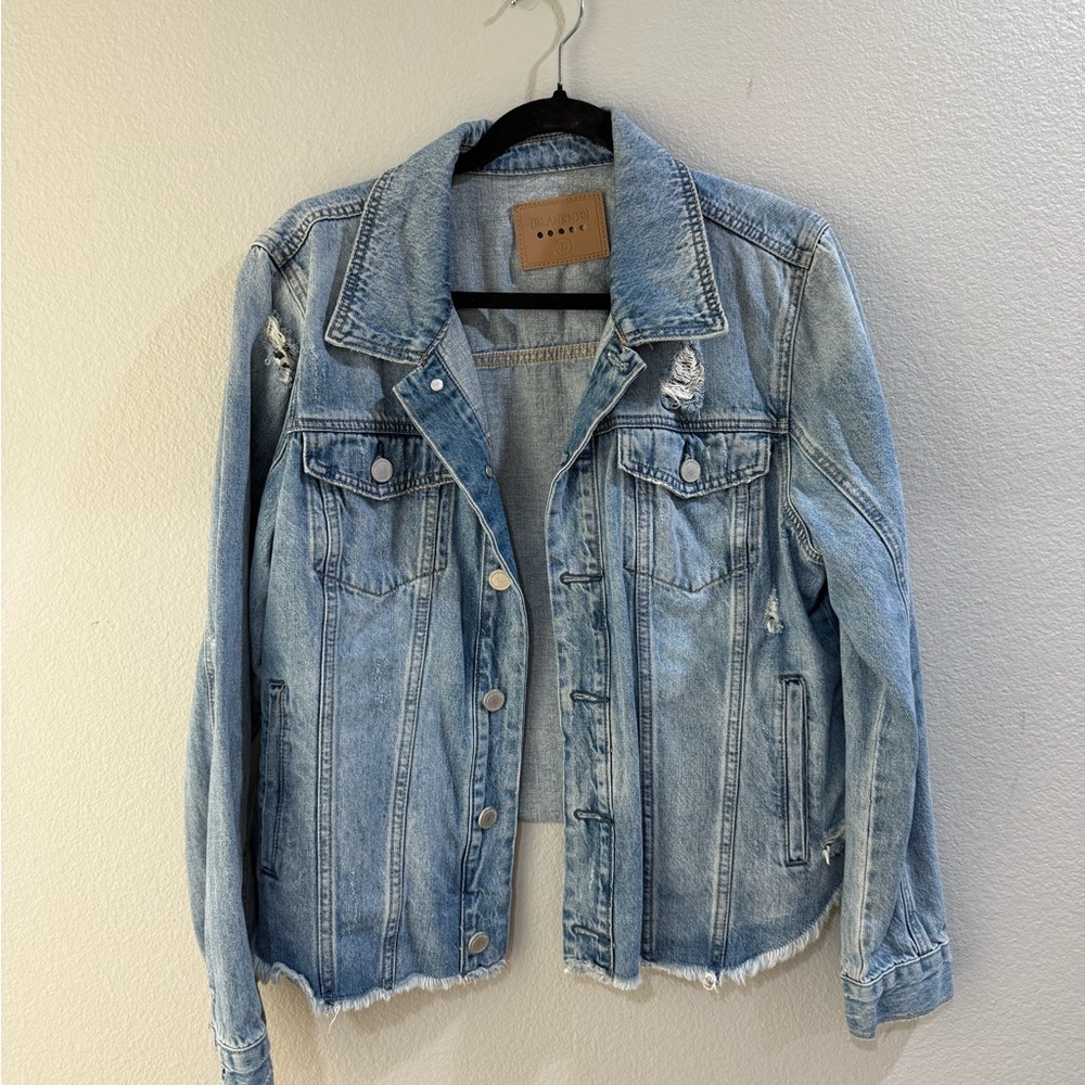Blank NYC Light Blue Distressed Jean Jacket